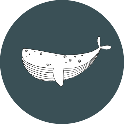 Sluitsticker walvis