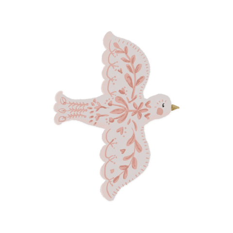 Sluitsticker voegel folklore