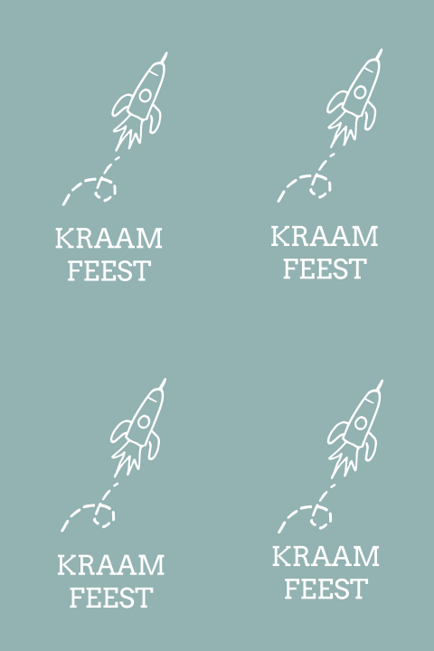 DIY kraamfeest uitnodiging met raket