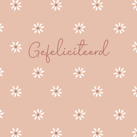 wenskaart met margrieten