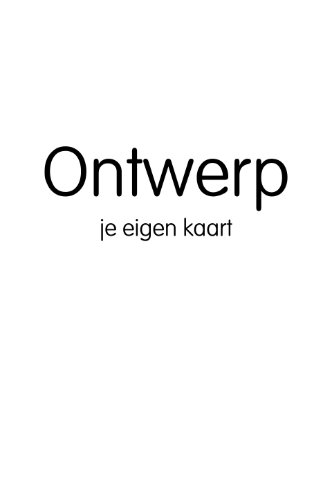 Blanco wenskaart staand dubbel