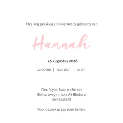 getekend geboortekaartje drie kindjes spelen