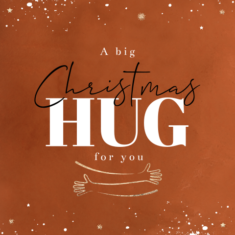 Christmas hug kerstknuffel kerstkaart