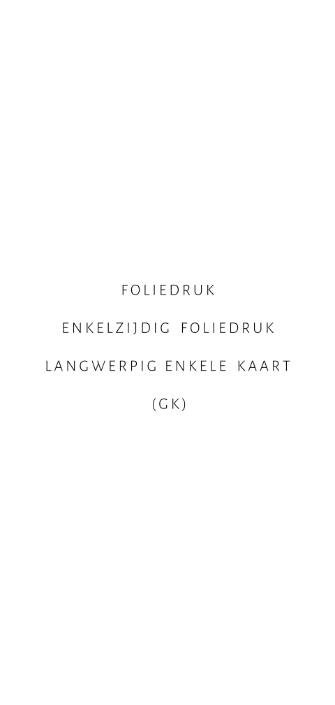 Blanco enkel langwerpig