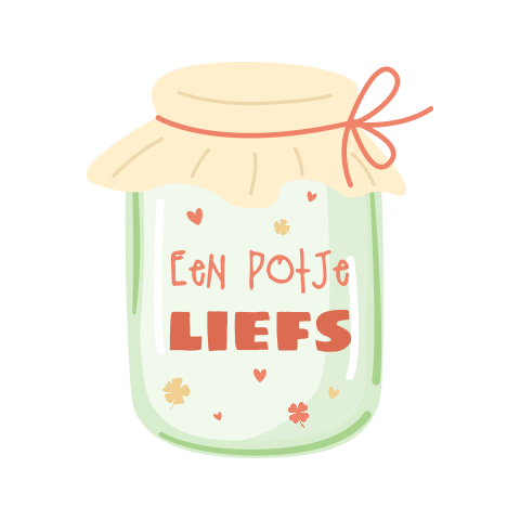 Beterschapskaart met een potje vol liefs met hartjes