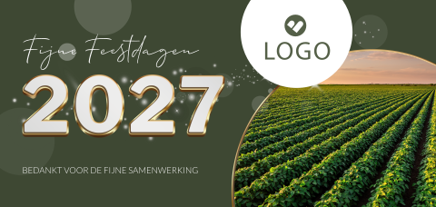 Agrarische sector zakelijke kerstkaart met foto en logo