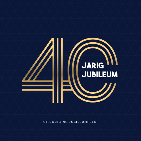 Stijlvolle zakelijke uitnodiging 40-jarig jubileum