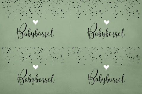 DIY minikaartjes uitnodiging babyborrel met stipjes en hartje