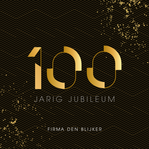Feestelijke en stijlvolle zakelijke uitnodiging 100 jarig jubileum