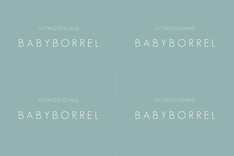 DIY uitnodiging voor babyborrel eenvoudig en strak