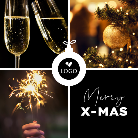 Nationaal Ouderenfonds kerstkaart zakelijk met sfeerfoto's en logo