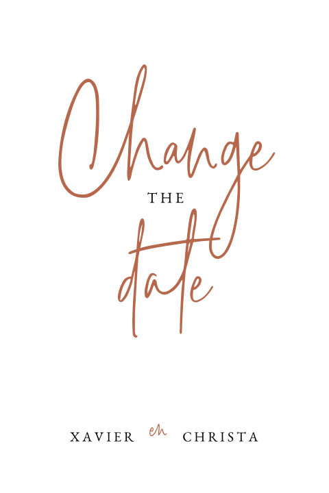 Kaart change the date rustig en clean