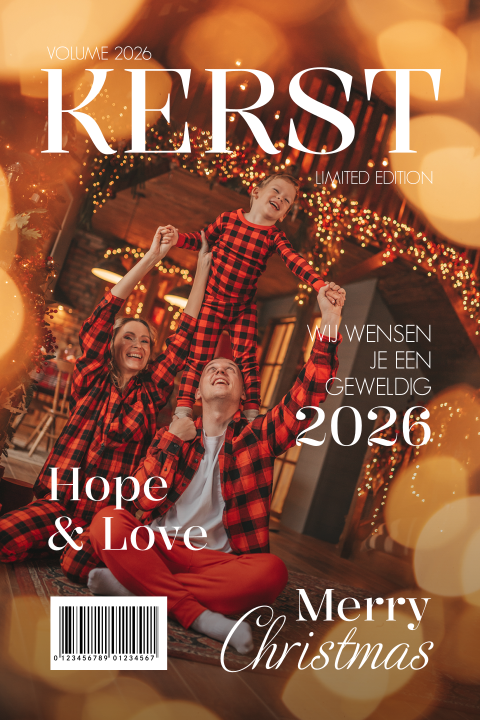 Kerstkaart magazine met eigen foto