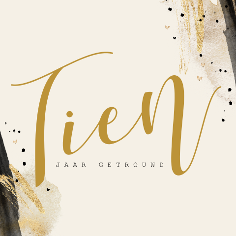 Felicitatie kaart 10 jaar getrouwd