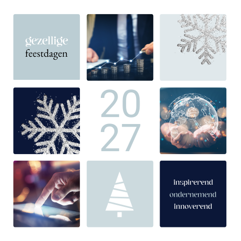 Kerstkaart ondernemend zakelijke dienstverlening