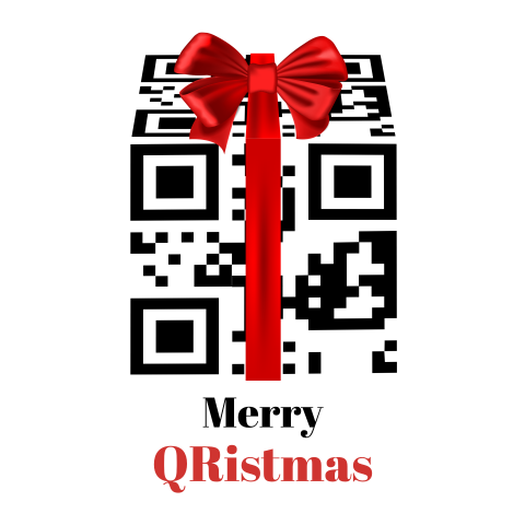 Merry QRristmas grappige kerstkaart met QR code