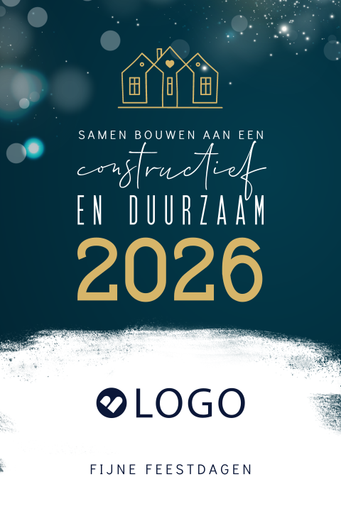 Zakelijke kerstkaart constructief bouwen