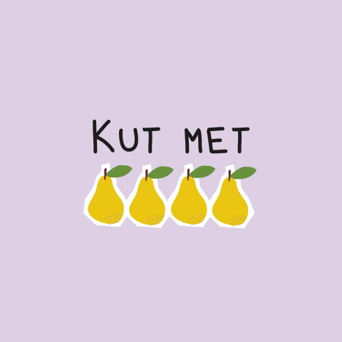Kut met peren beterschapskaart