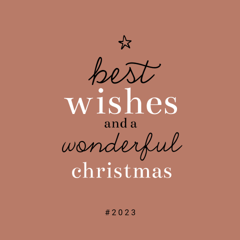Kerstkaart hip "best wishes for a wonderful Christmas"