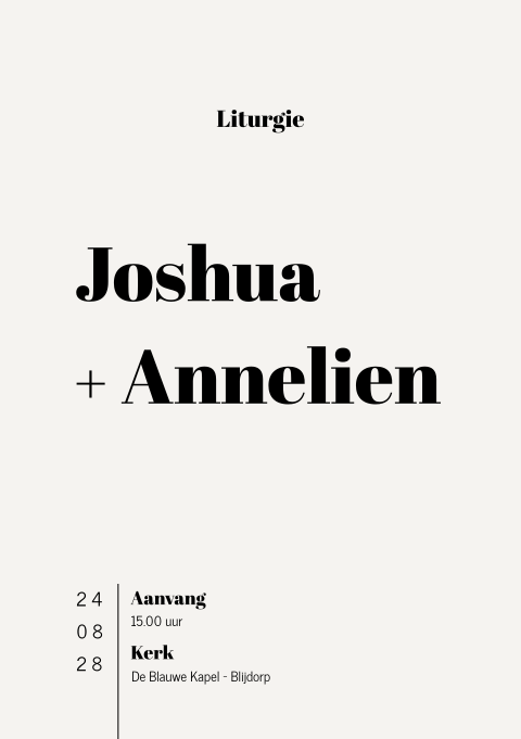 Liturgie boekje basic voor trouwdienst