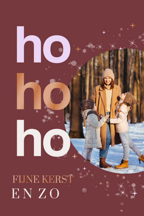 Luxe kerst wenskaart met hoogglans en eigen foto