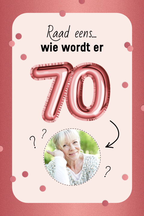 Originele verjaardag uitnodiging met krassticker en confetti