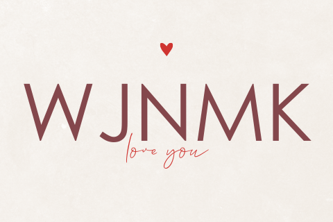 WJNMK valentijnskaart met liefdes codewoorden