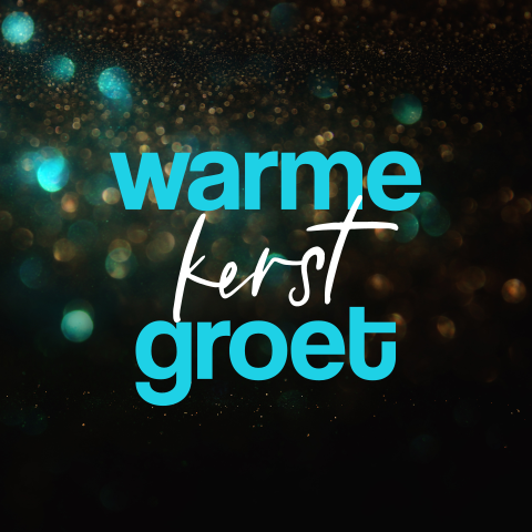 Een warme kerstgroet op een kerstkaart met ronde hoeken