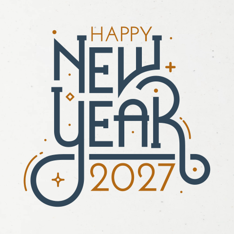 Duurzaam papier zakelijke kerstkaart happy new Year 2027
