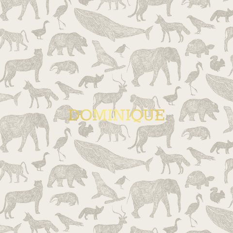 Unisex dieren geboortekaartje Jollein Animals met goudfolie