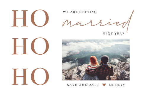 Ho Ho Ho Save our date kerstkaart