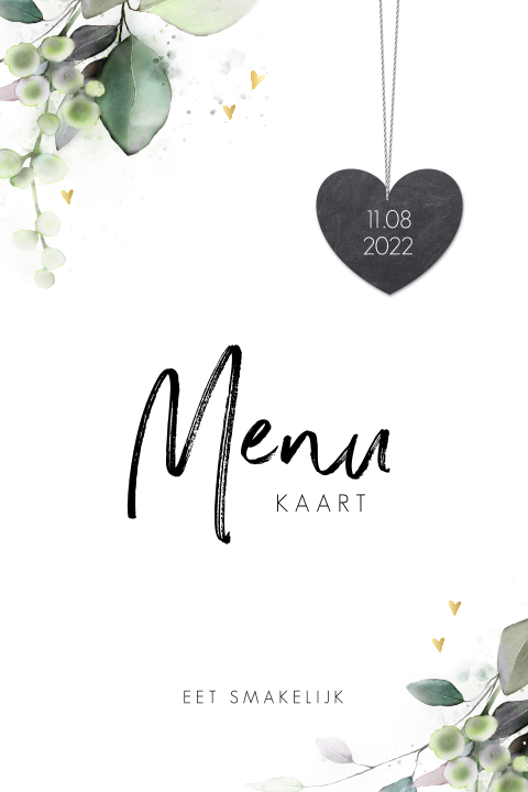 Menukaart Basic Botanisch