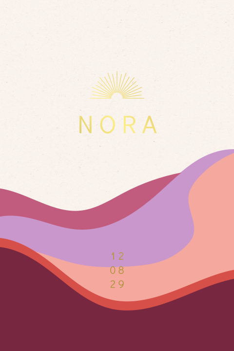 Felle kleuren meisjeskaartje met goudfolie