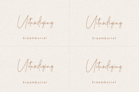 Kleine kaartjes kraamborrel neutraal basic