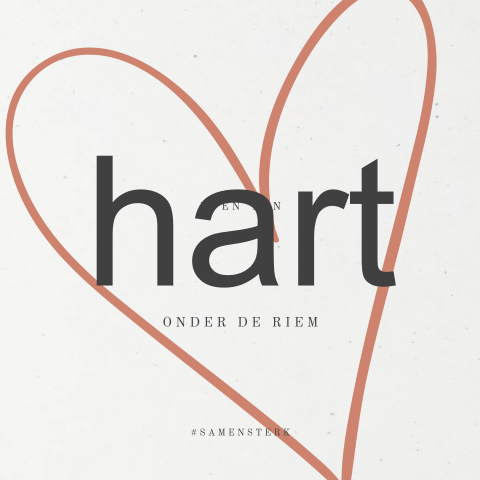 Hart onder de riem zakelijke duurzame kaart