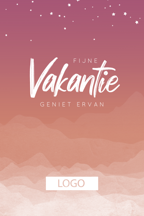 Zakelijke bedankkaart met berglandschap en eigen logo