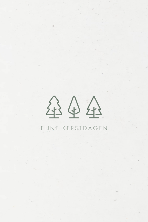 Duurzaam zakelijke kerstkaart met minimalistische kerstbomen