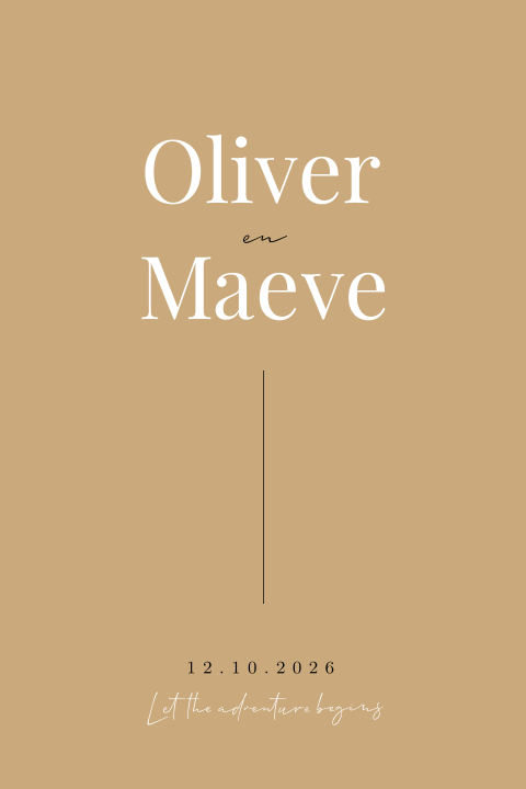 Trouwkaart hip en basic