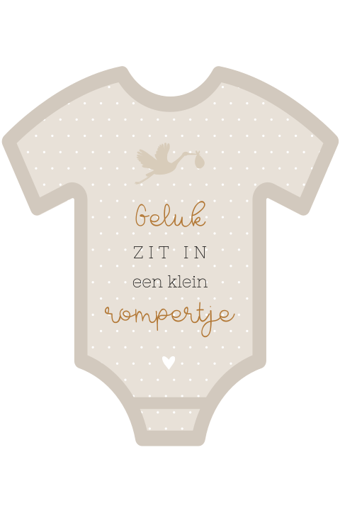 Aankondiging zwangerschap in de vorm van een rompertje