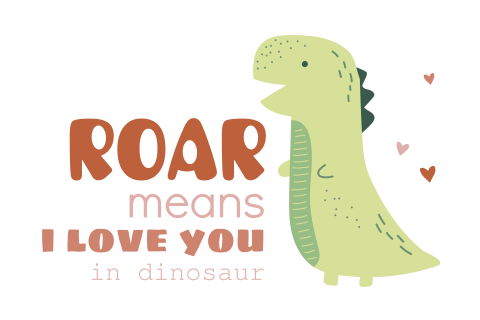 Dinosaurus valentijnskaart roar