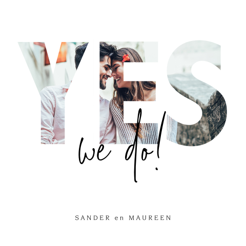 Foto trouwkaart Yes We Do