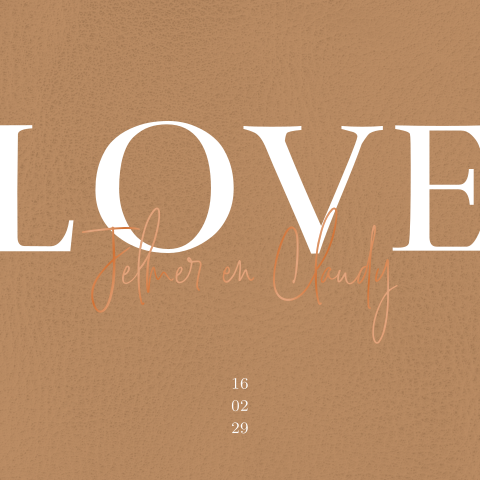 Basic hoogglans trouwkaart oud roze