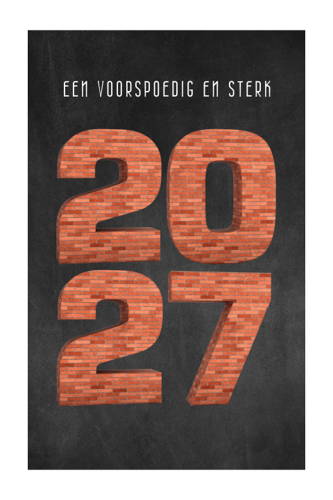 Bouw kerstkaart zakelijk metselwerk 2027