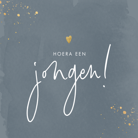 Hoera een jongen felicitatiekaart geboorte zoon