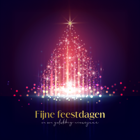 Luxe sprankelende zakelijke kerstkaart met folie