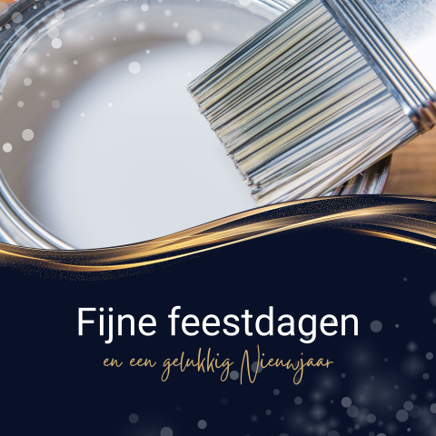 Zakelijke kerstkaart met eigen foto voor schildersbedrijf