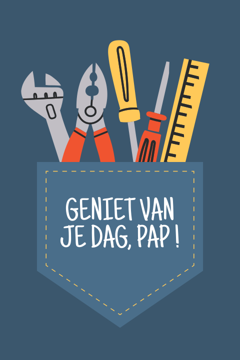 Gereedschap Vaderdag wenskaart