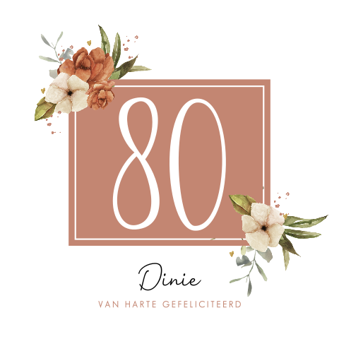 Bloemen verjaardagskaart dame