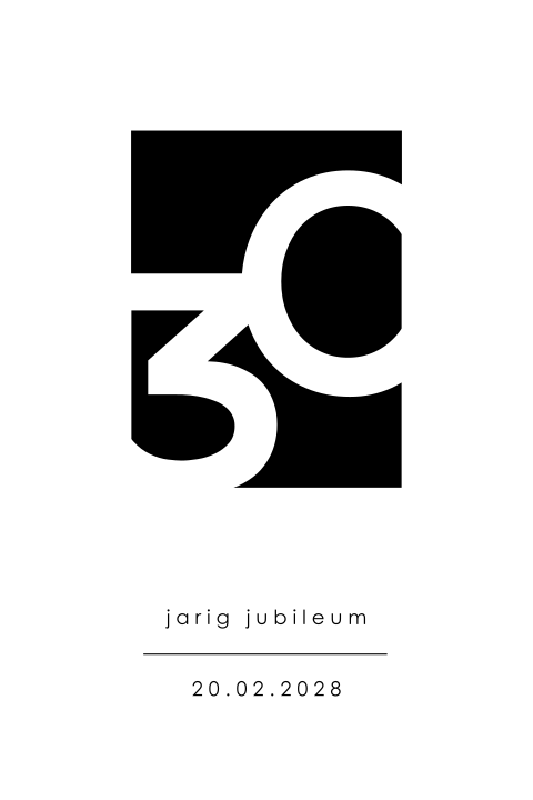 Zakelijke basic uitnodiging voor 30 jarig jubileum van een bedrijf
