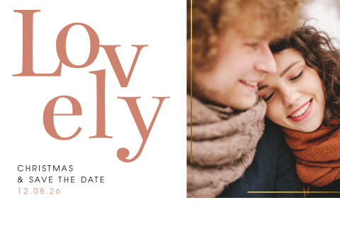 Lovely Save the Date kerstkaart met foto